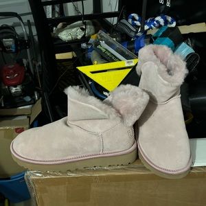 Pink Ugg Short Boots with Crystals